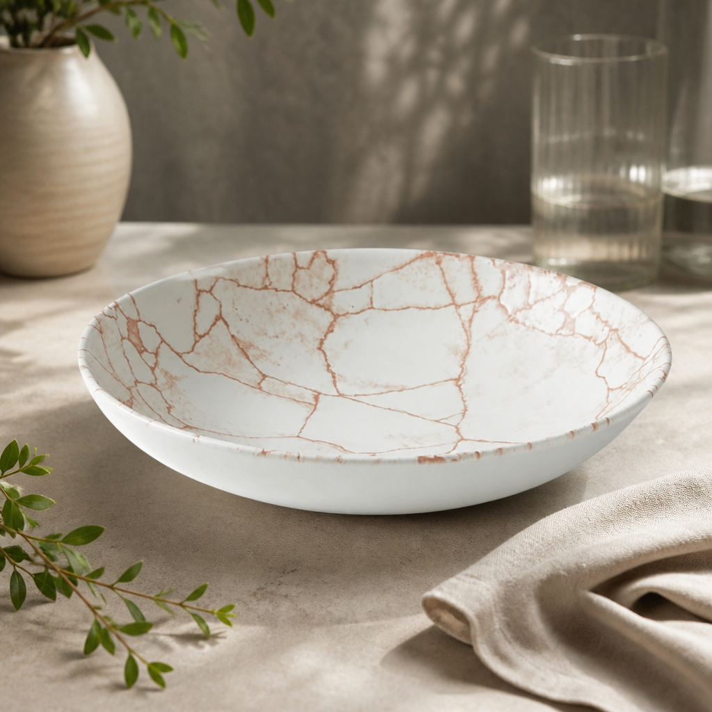 Commercial Kintsugi Coupe Bowls Coral 248mm 12 Pack