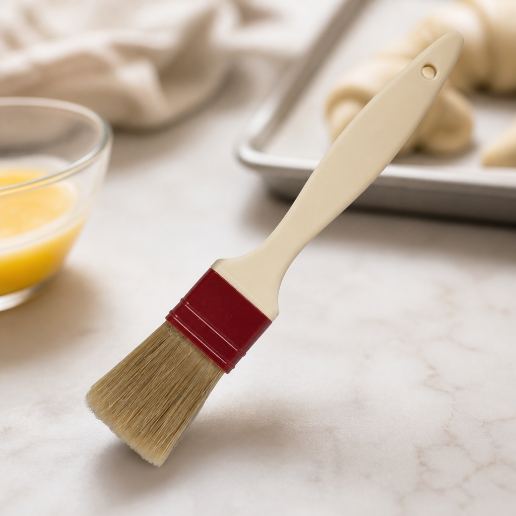 Commercial Pastry Brush Natural Flat Bristles 4cm 40g