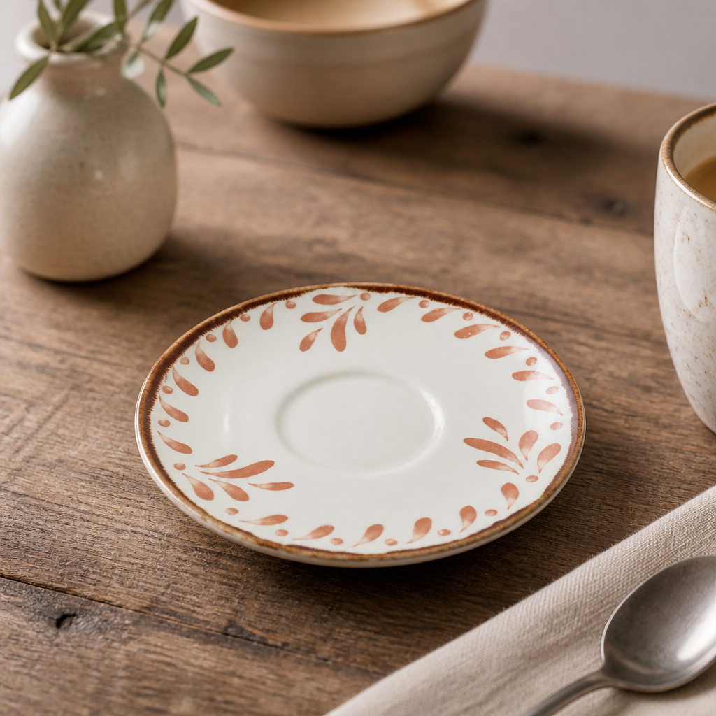 Commercial Terracotta Saucers 118mm - 12 Pack for Catering