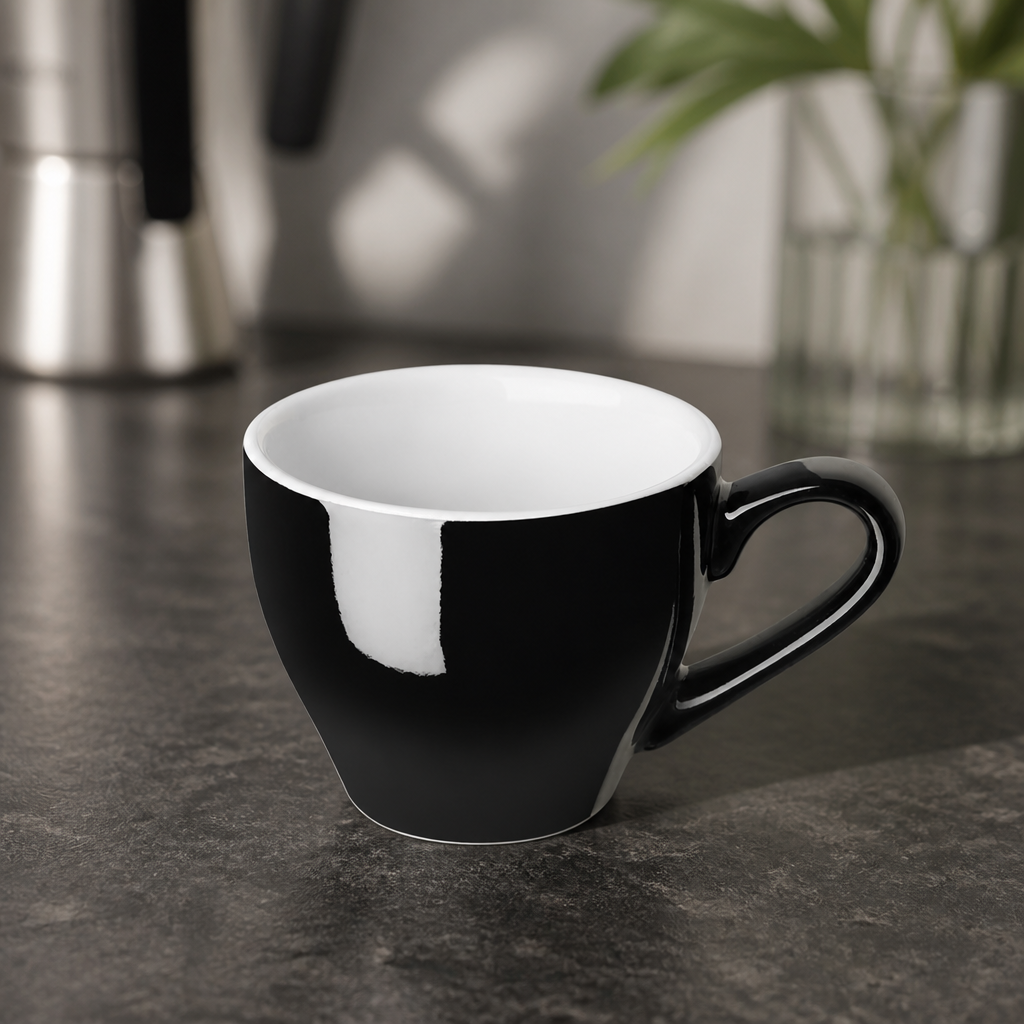 Commercial Espresso Cups 100ml Black Stoneware 12 Pack