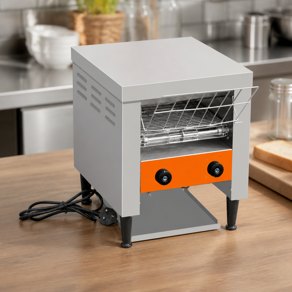 Commercial Double Slice Conveyor Toaster 38cm x 75cm x 37cm