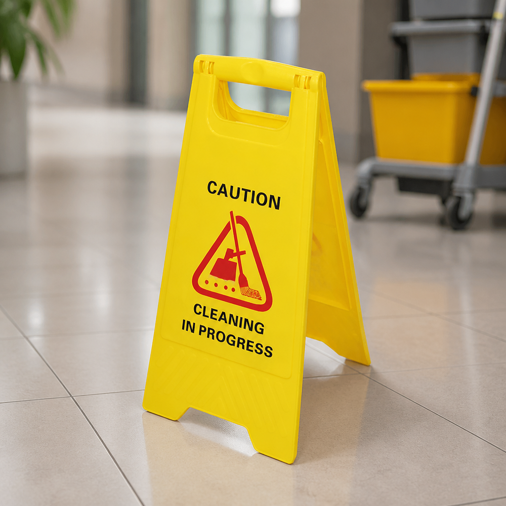 Commercial Wet Floor Safety Sign - Cleaning In Progress 640mm