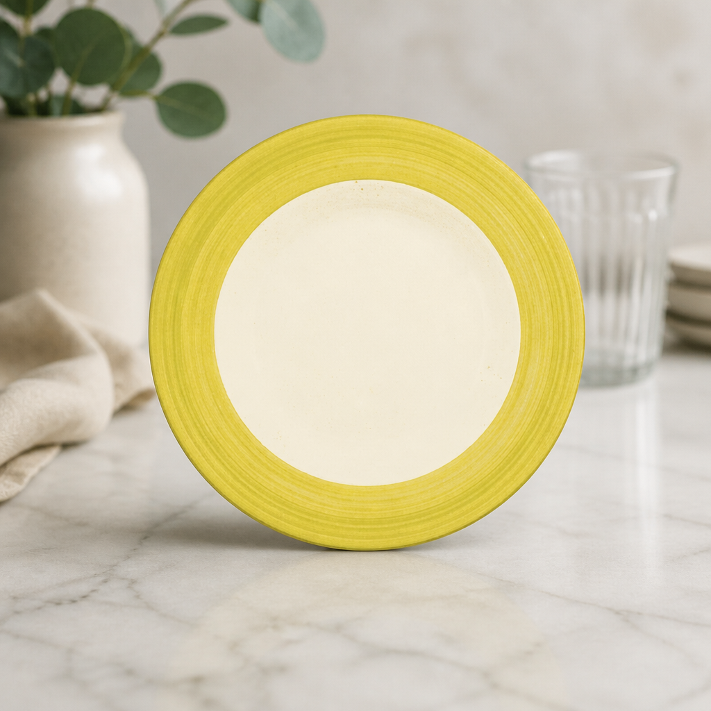 Commercial Yellow Slimline Plates 230mm - 24 Pack