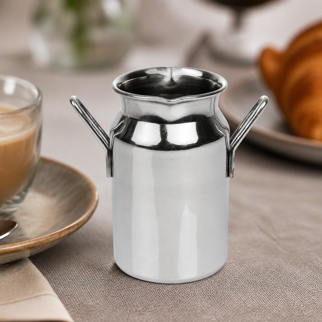Commercial Stainless Steel Mini Milk Churn 120ml for Catering
