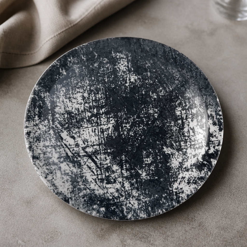 Commercial Urban Plate Black 178mm Vitrified China 12 Pack
