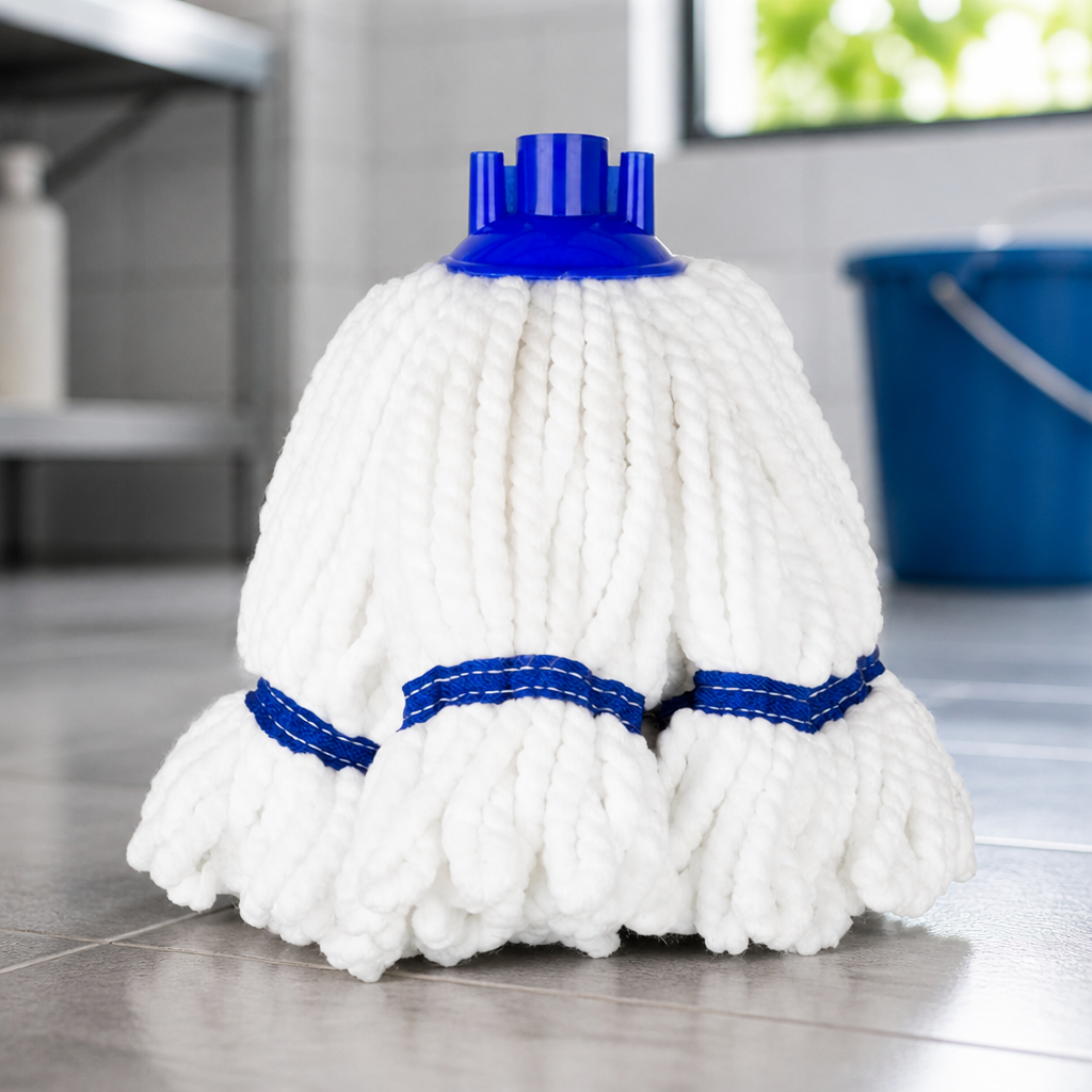 Microfibre Mop Head 150g Blue Stripe for Commercial Cleaning
