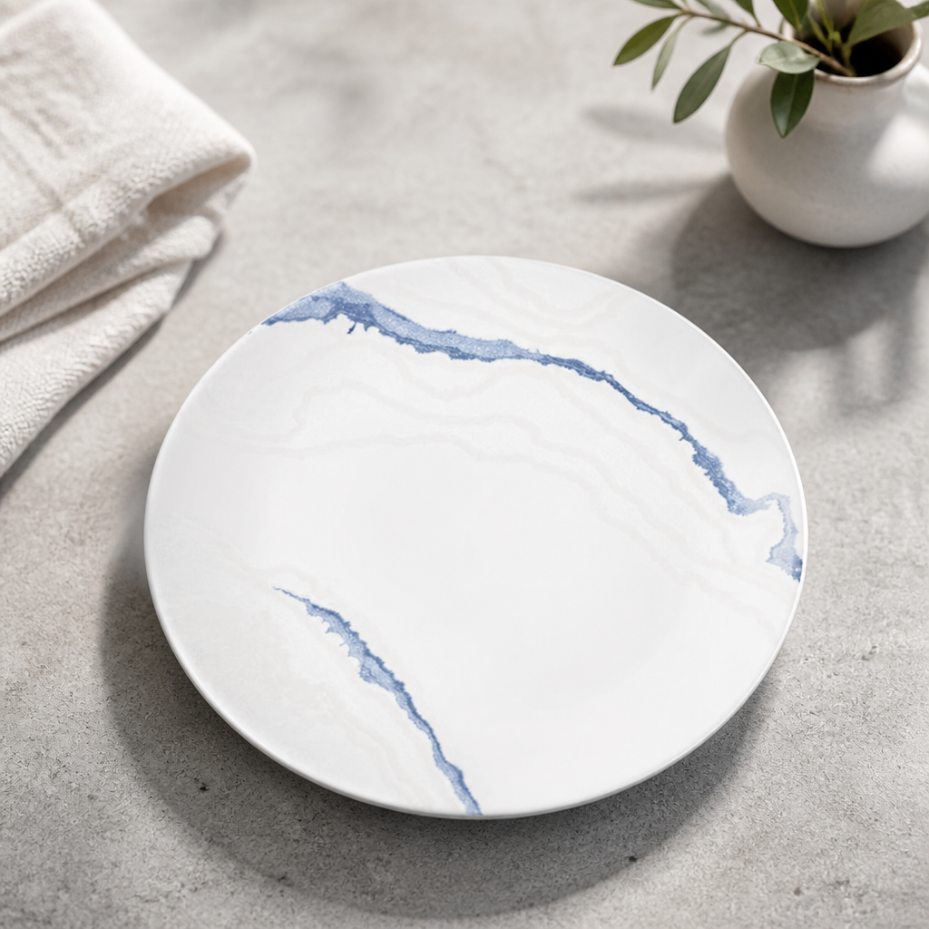 Commercial Coupe Plates 260mm Blue 12 Pack for Catering