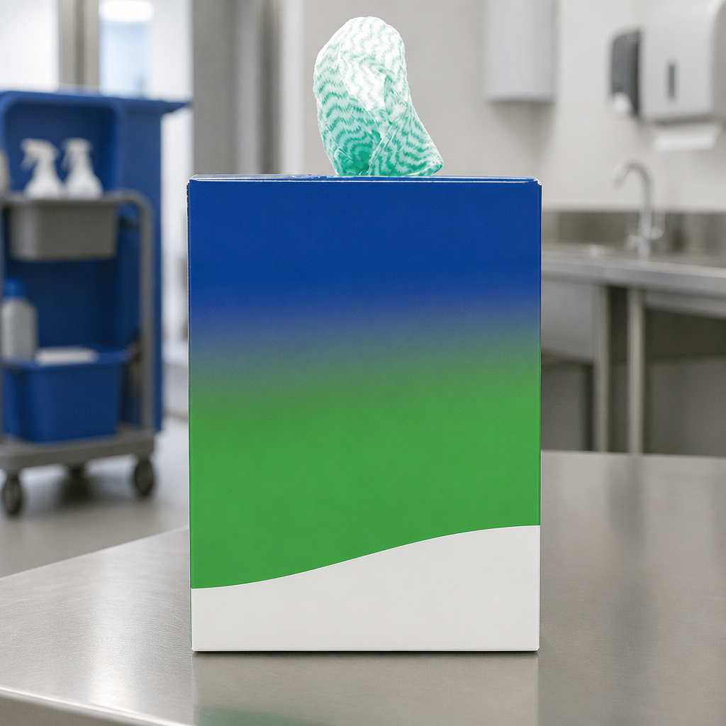 Commercial Antibacterial Cleaning Cloths Green 200 Pack
