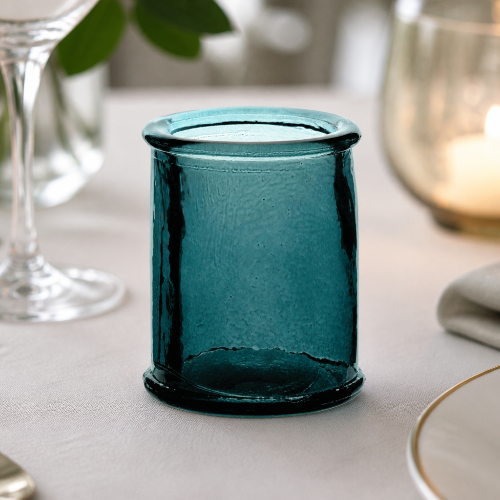 Commercial Tealight Candleholders 3" Recycled Glass Set