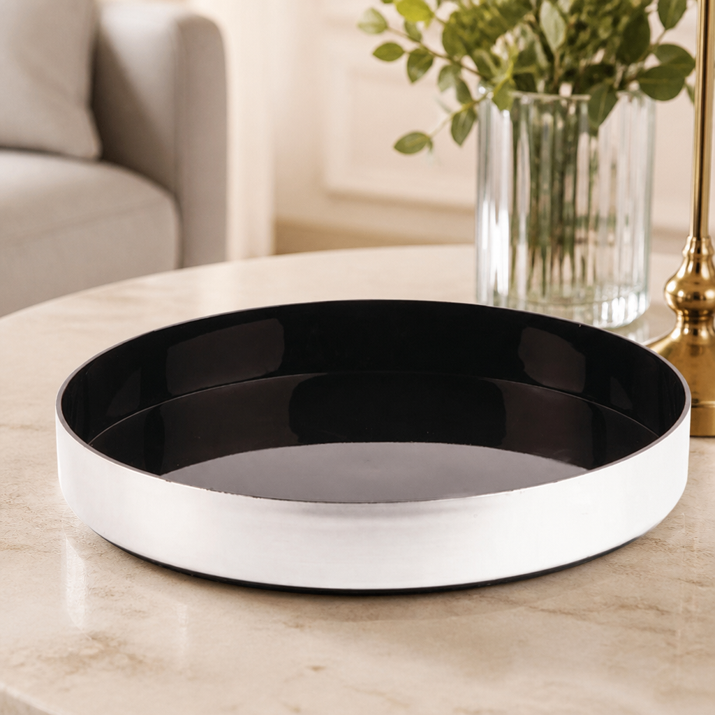 Commercial Non-Slip Aluminium Drinks Tray 330mm Silver