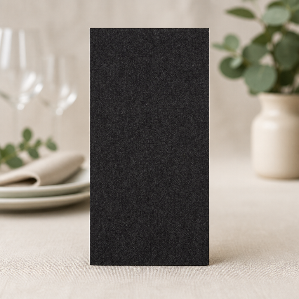Commercial Recyclable Black Dinner Napkins 40x40cm 2000 Pack