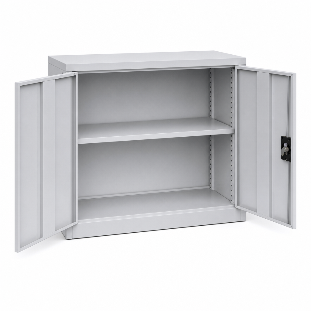 Flat-Pack Metal Office Storage Cupboards 1000mm High