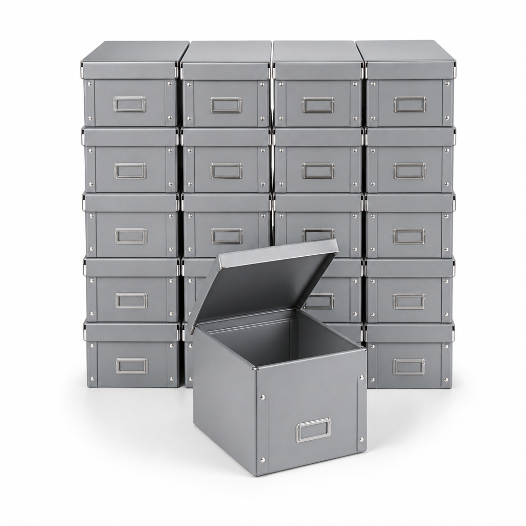 Flip Top Archive Storage Boxes Pack of 20