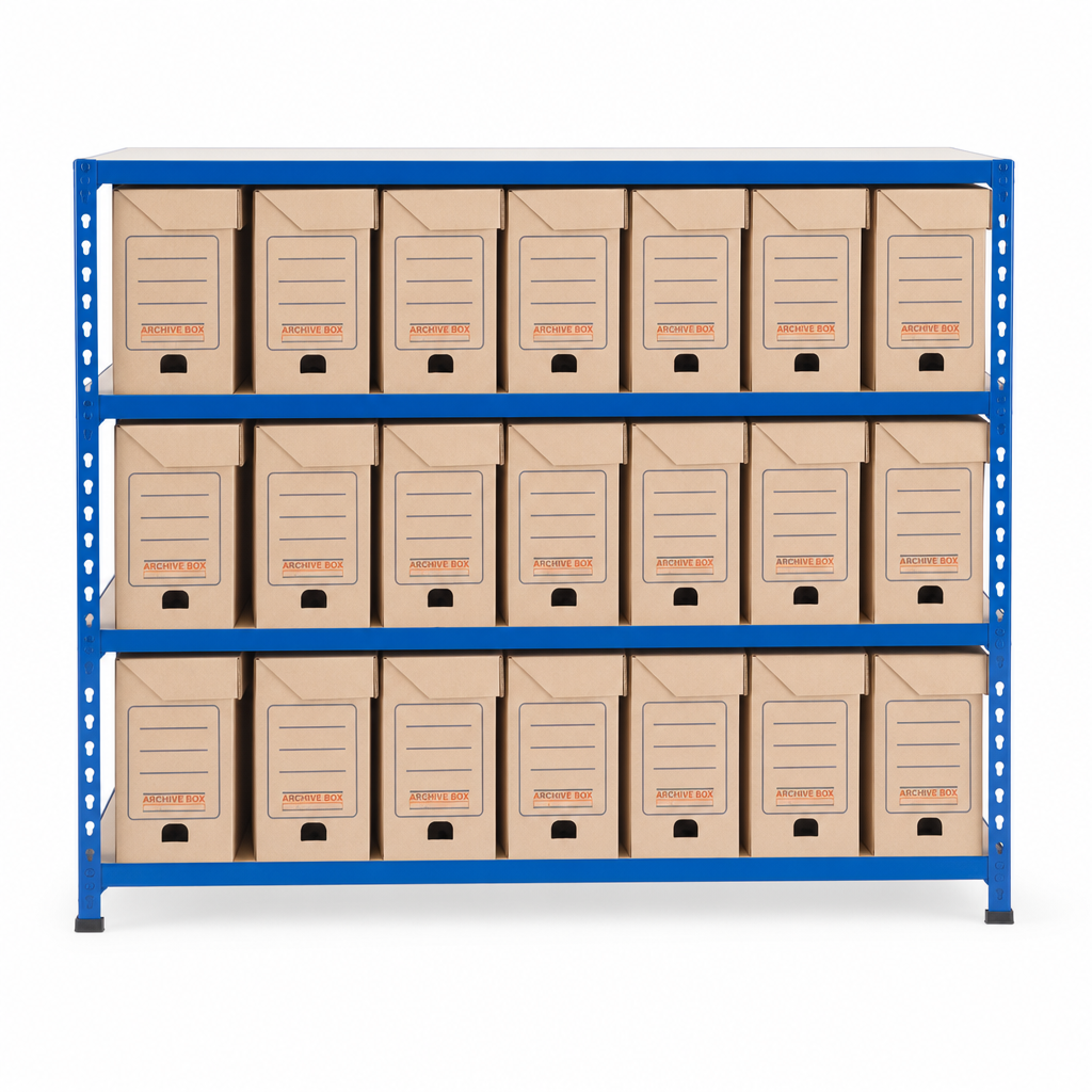 Flip Top Storage Bay with 21 Plastic Boxes