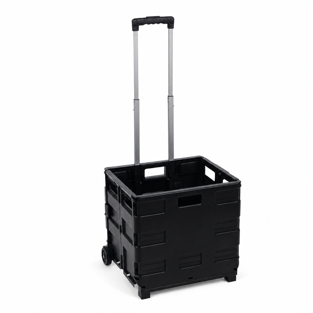 Folding Container Trolley with 35kg Load Capacity