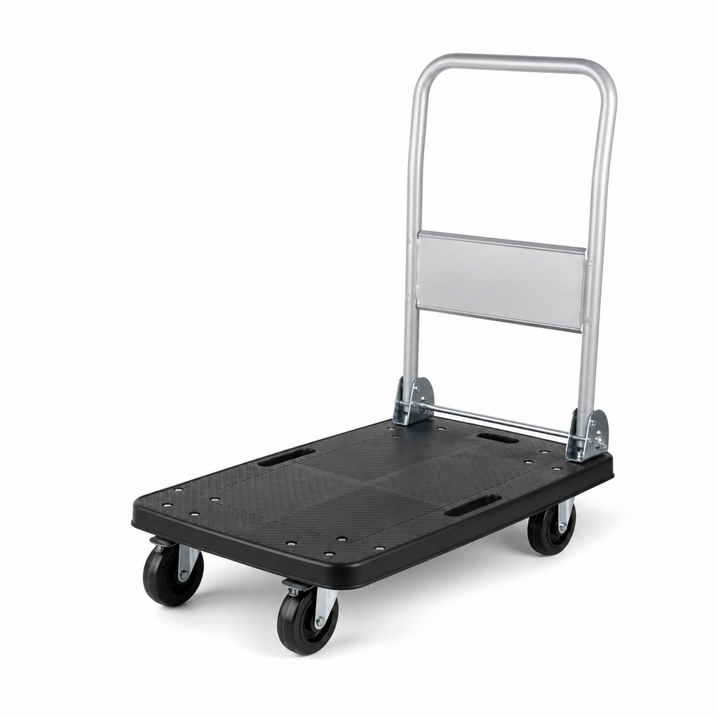 Folding Plastic Platform Truck with 200kg Capacity