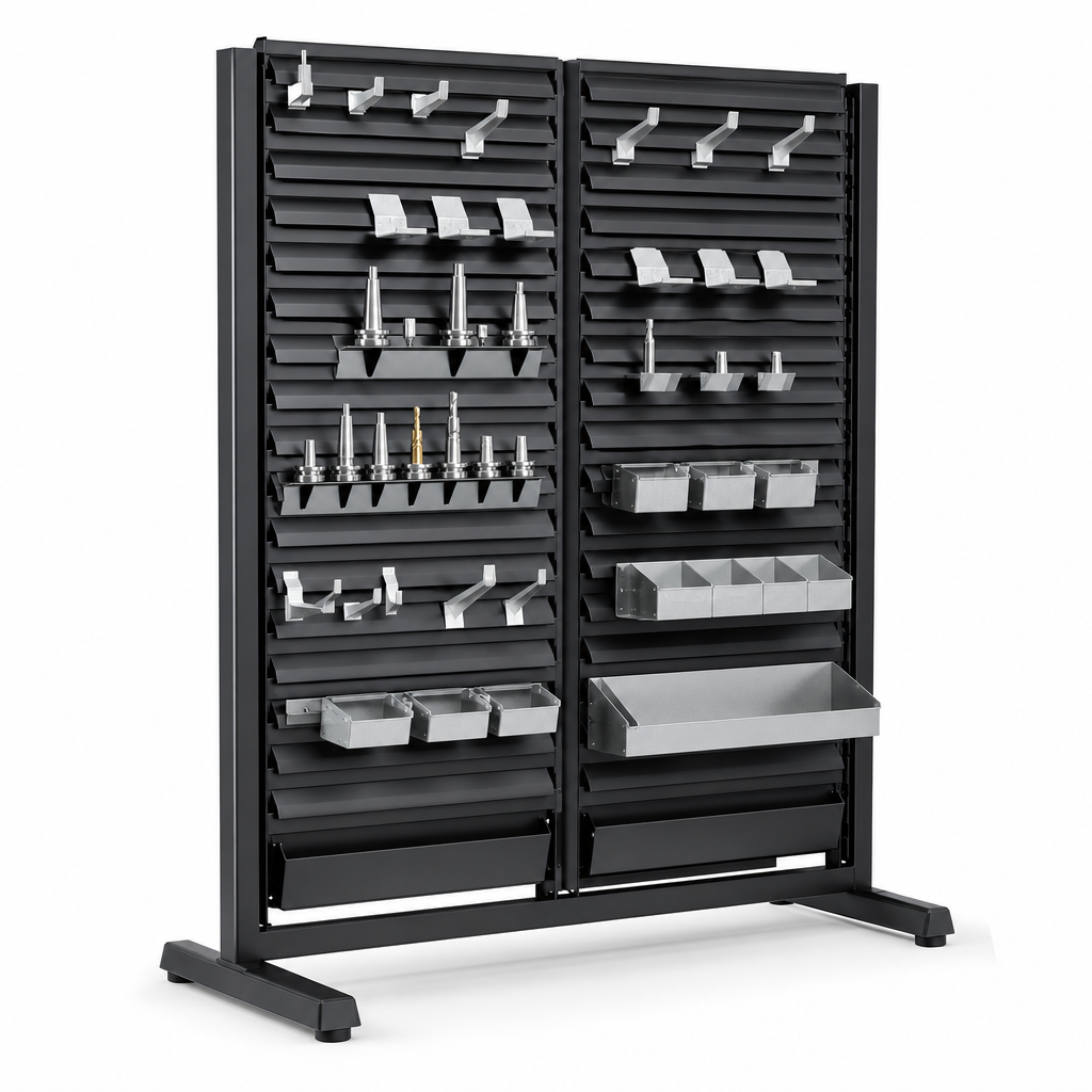 Freestanding Louvre Panel Racks for CNC Storage