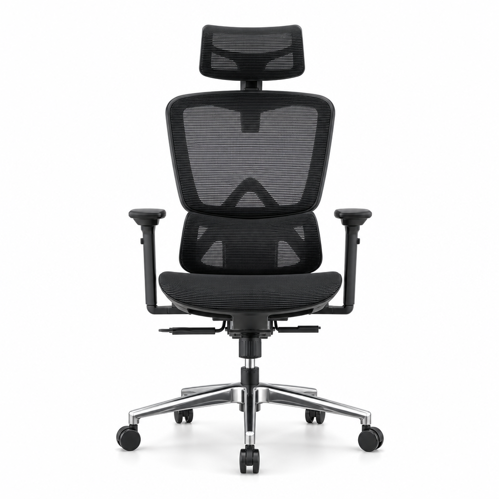 Full Mesh Ergonomic Office Executive Chair with Headrest - Black