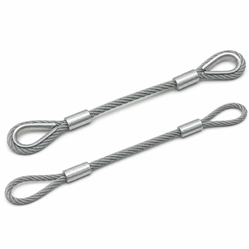 Galvanised Wire Rope Strops with Soft or Thimble Eye