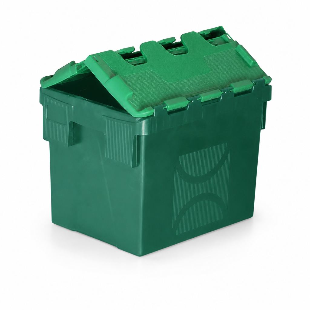 Green Heavy Duty Storage Container with Interlocking Lid