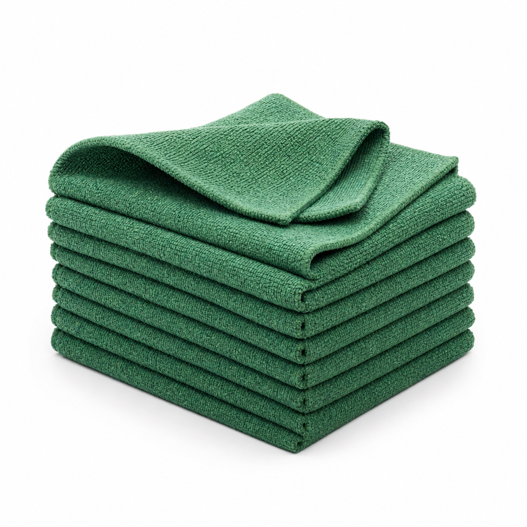 Green Heavyweight Reusable Cleaning Cloths