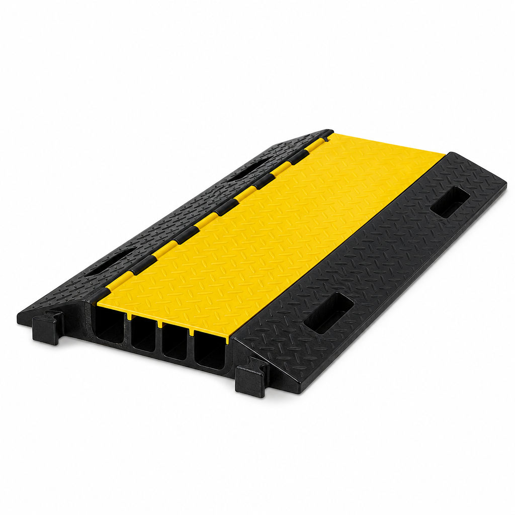 Heavy Duty Black and Yellow Outdoor Cable Protector