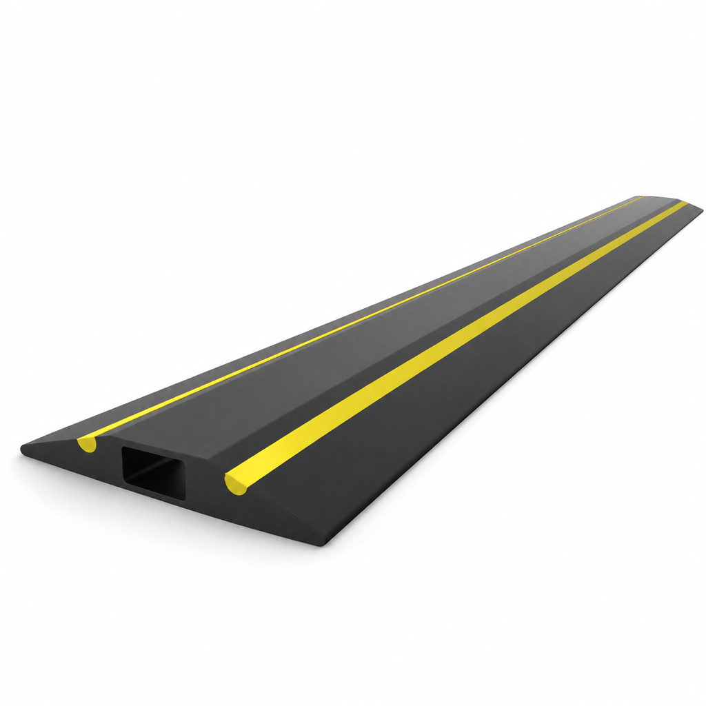 Heavy Duty Black and Yellow Outdoor Cable Protector