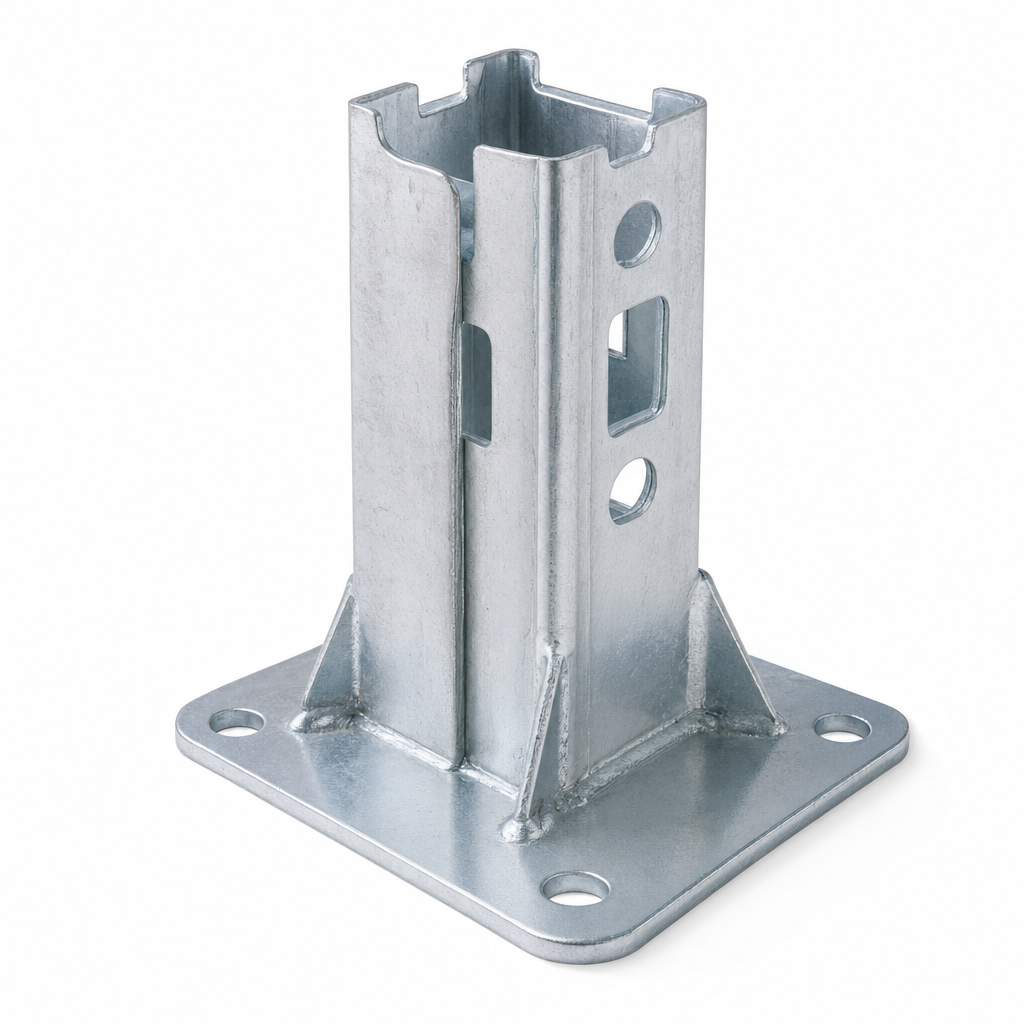 Heavy Duty Galvanised Floor Fixings for Shelving Uprights