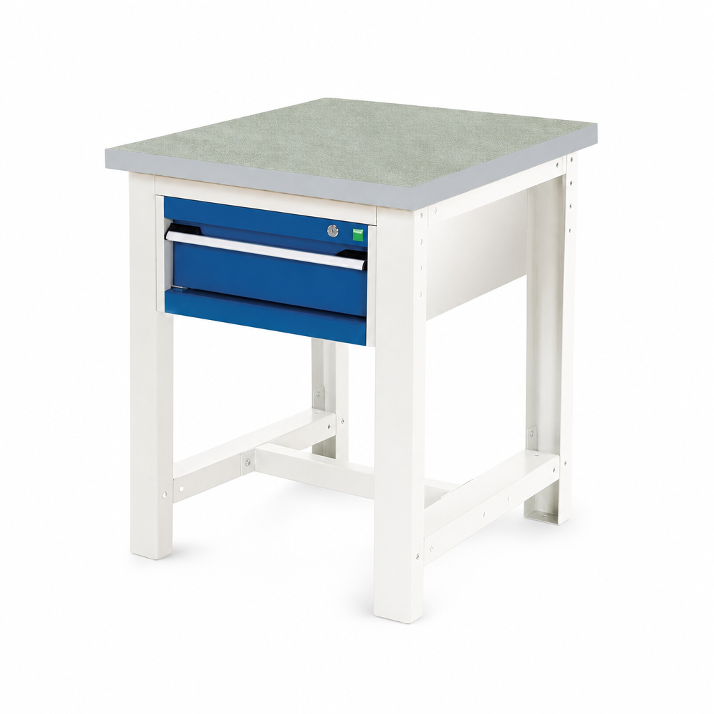 Heavy Duty Industrial Lino Topped Workstand with Drawers