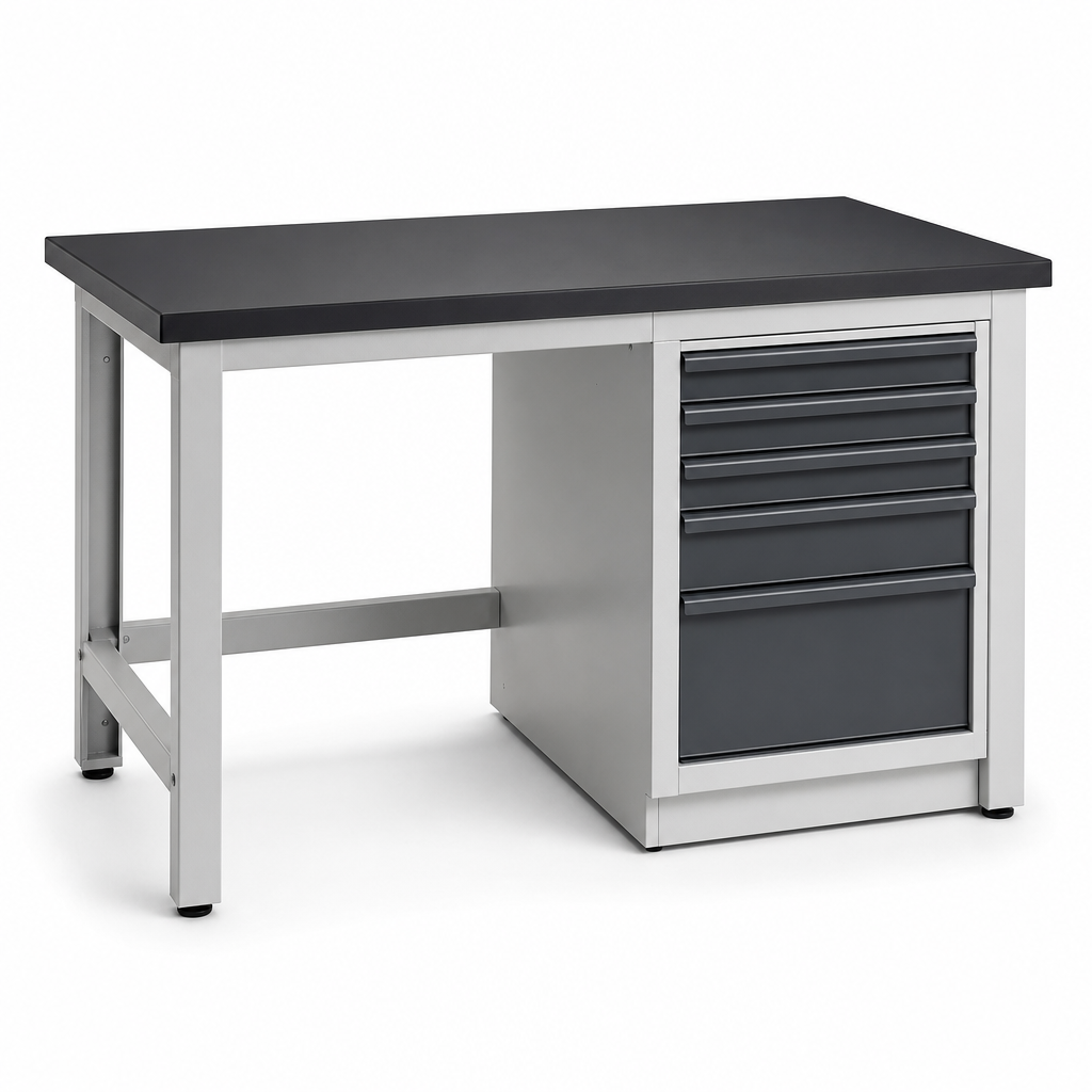 Heavy Duty Lino Topped Workbench with Drawer Storage 840x1500x900mm