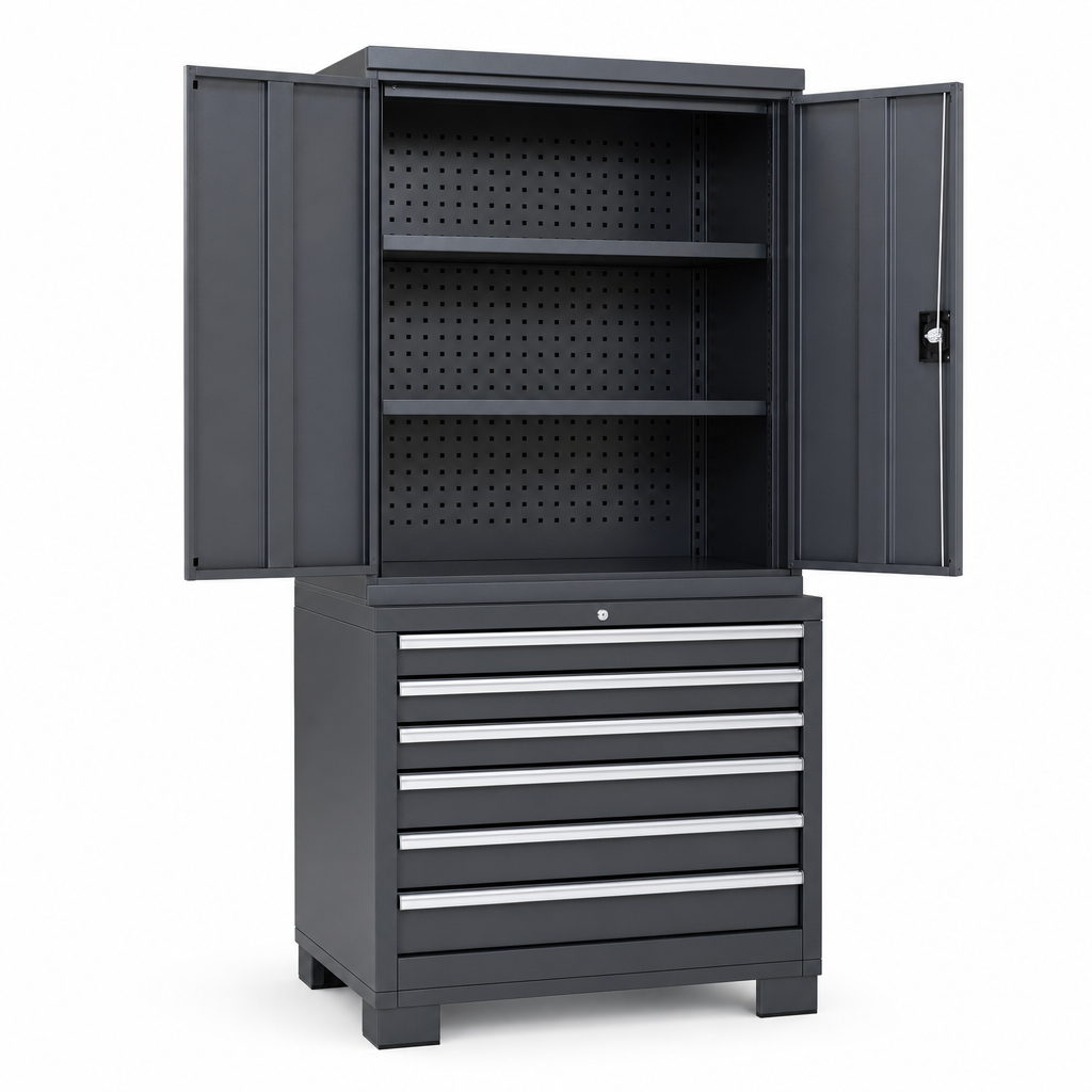 Heavy Duty Metal Tool Storage Cabinet with Drawers