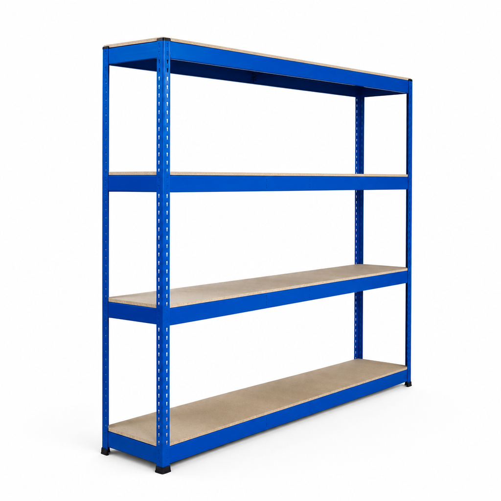 Heavy Duty Steel Shelving with 4 Chipboard Shelves 1980h x 1830w