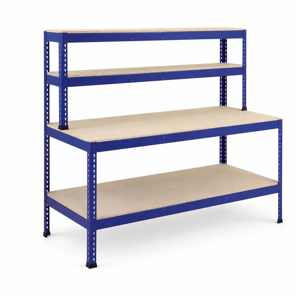 Heavy Duty Steel Workbench with Full Lower Shelf