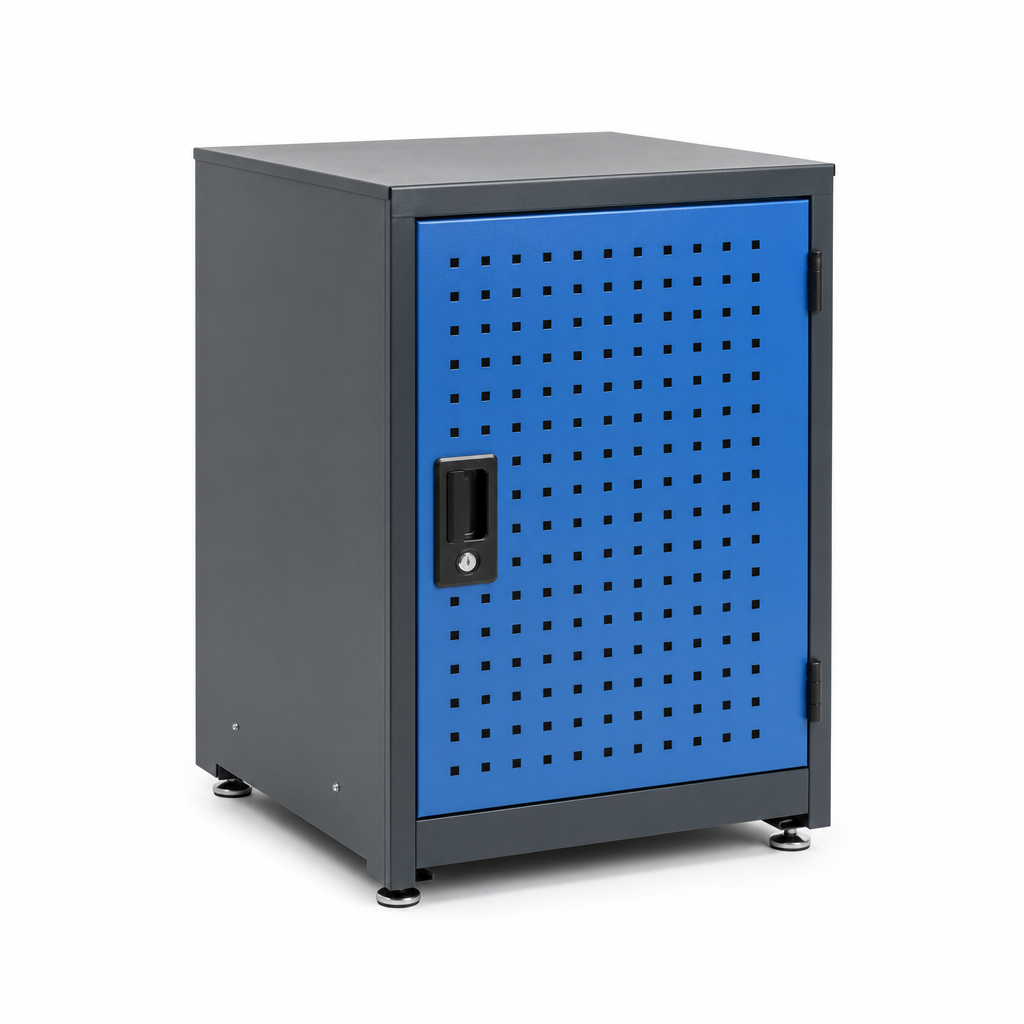 Heavy Duty Tool Cupboard with Perforated Storage Door 600x650x750mm