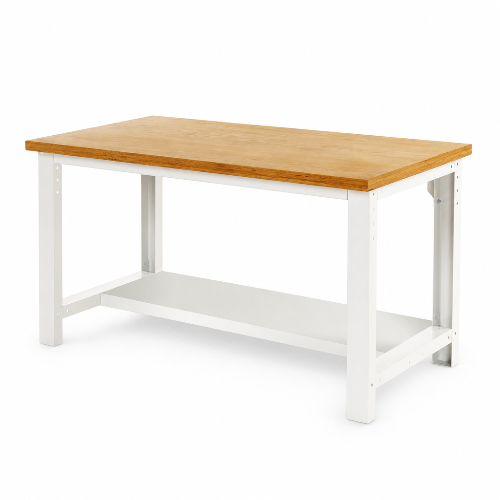 Heavy Duty Workbench with Half-Depth Shelf 840x2000x750mm