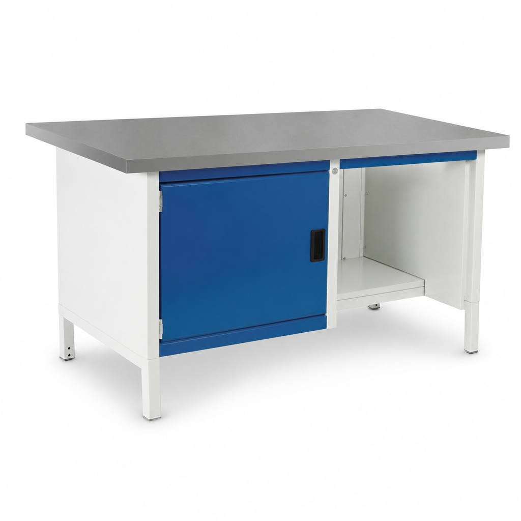 Heavy Duty Workbench with Lino Top and Shelves 840x1500x750mm
