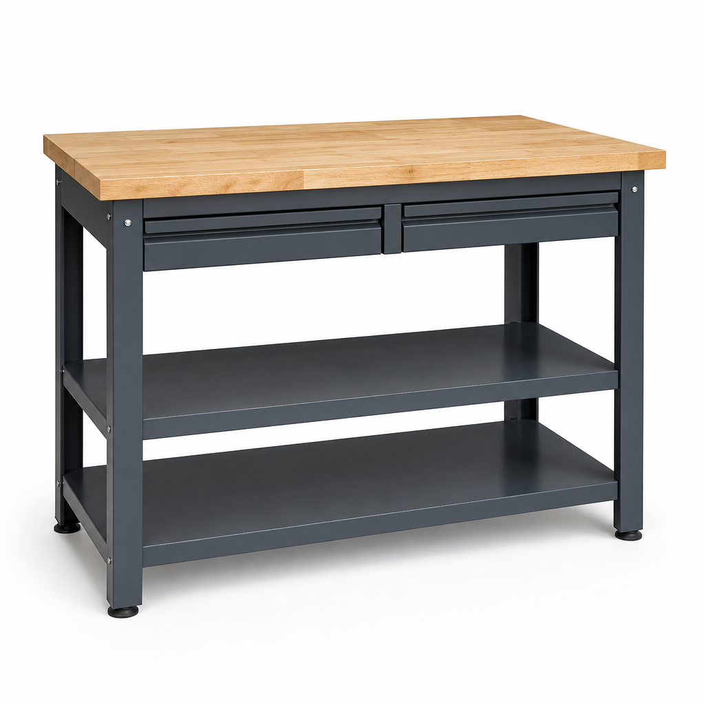 Heavy Duty Workbench with Wooden Worktop 930 x 1500 x 600mm