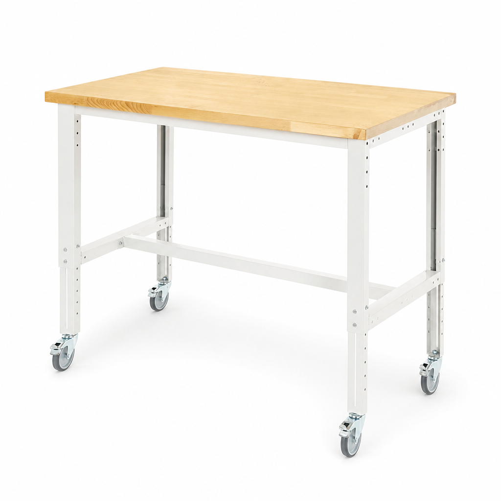 Height Adjustable Mobile Workbench with MPX Worktop 1500 x 900mm