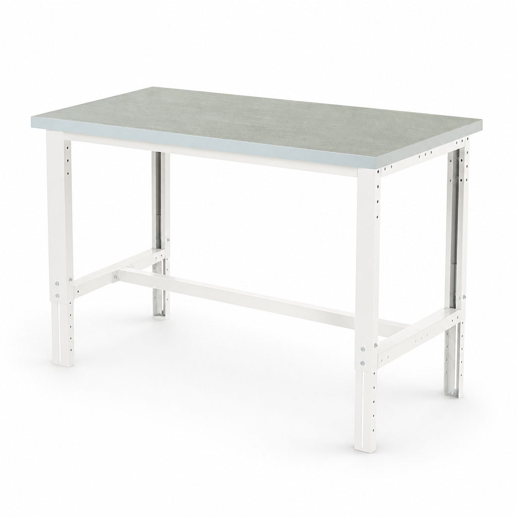 Height Adjustable Workbench with Linoleum Top 1500 x 750mm