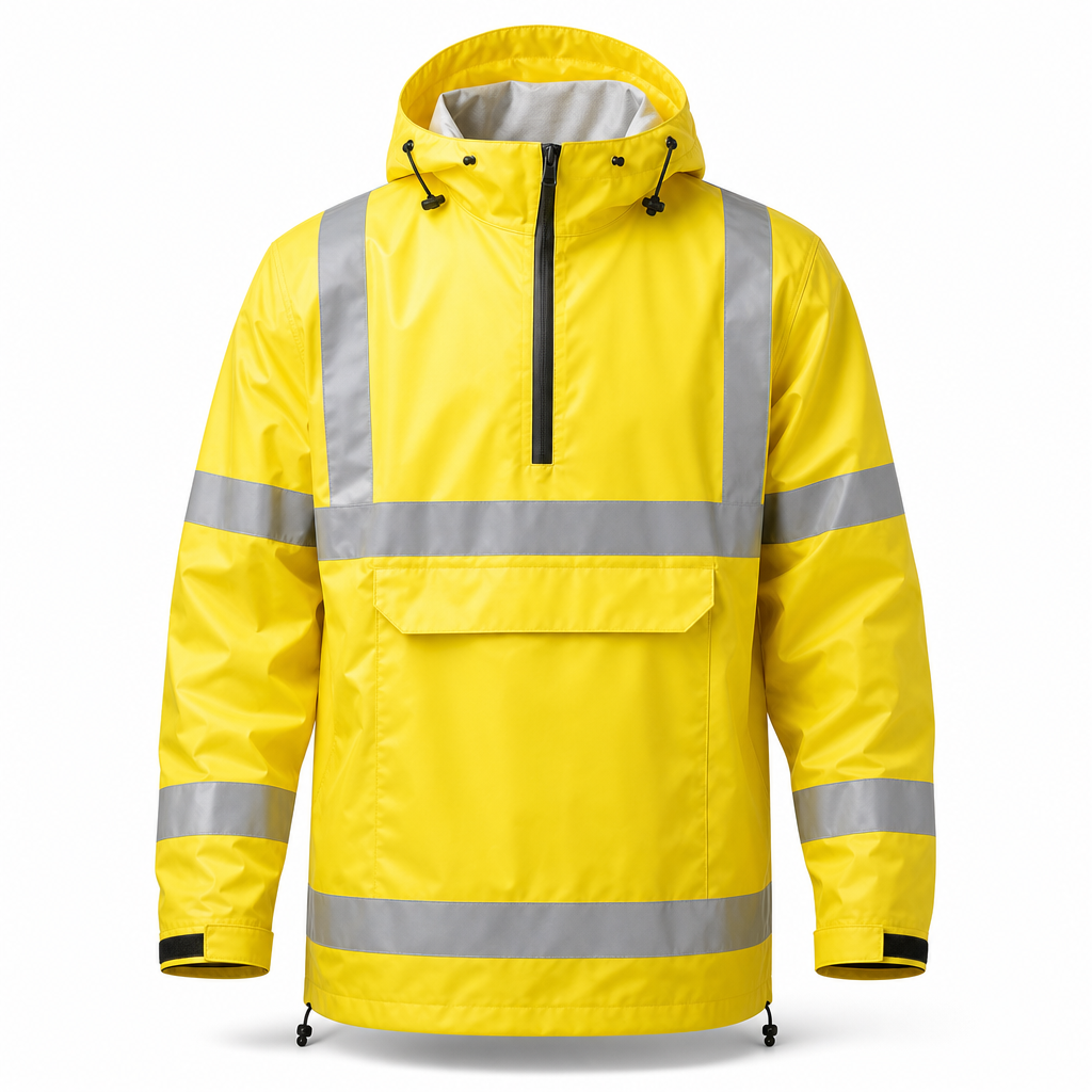 High Visibility Waterproof Yellow Anorak