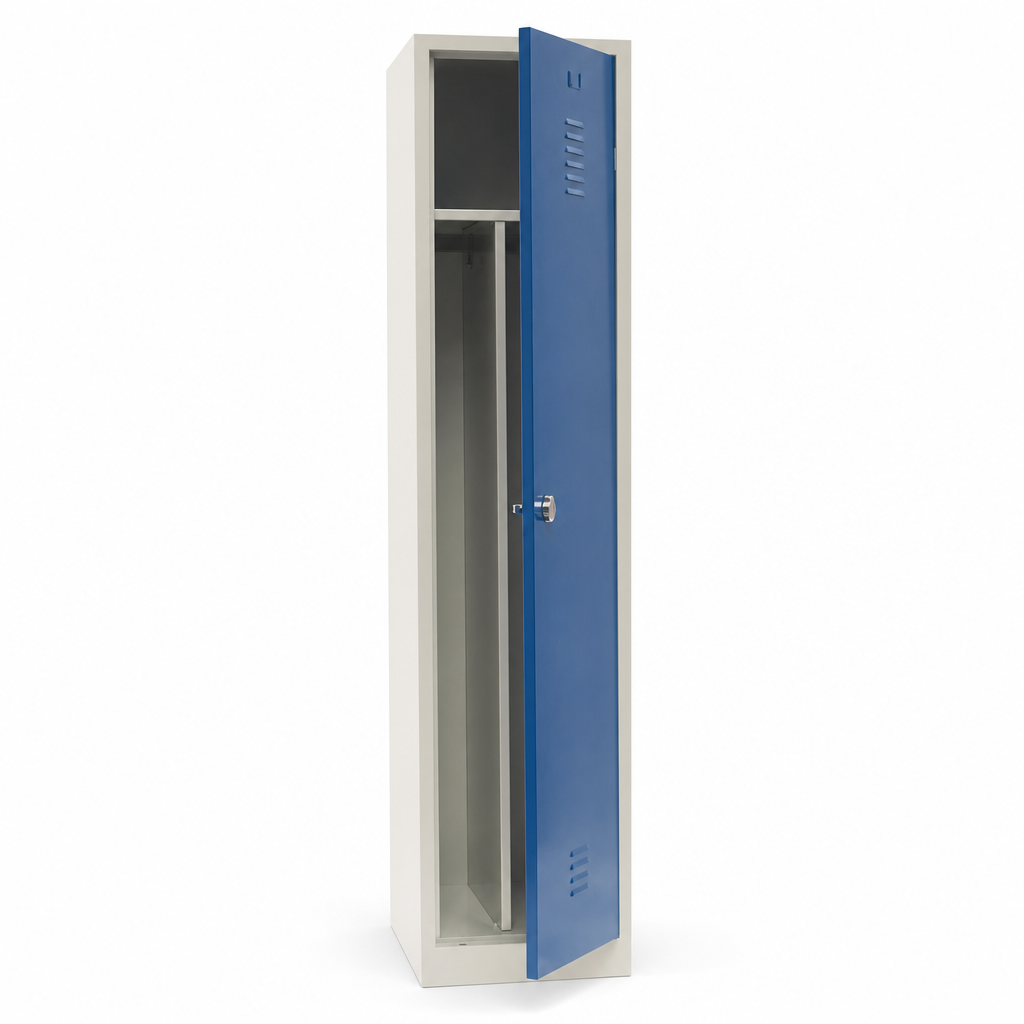 Industrial One-Piece Lockers on Plinth Base with Hasp Lock