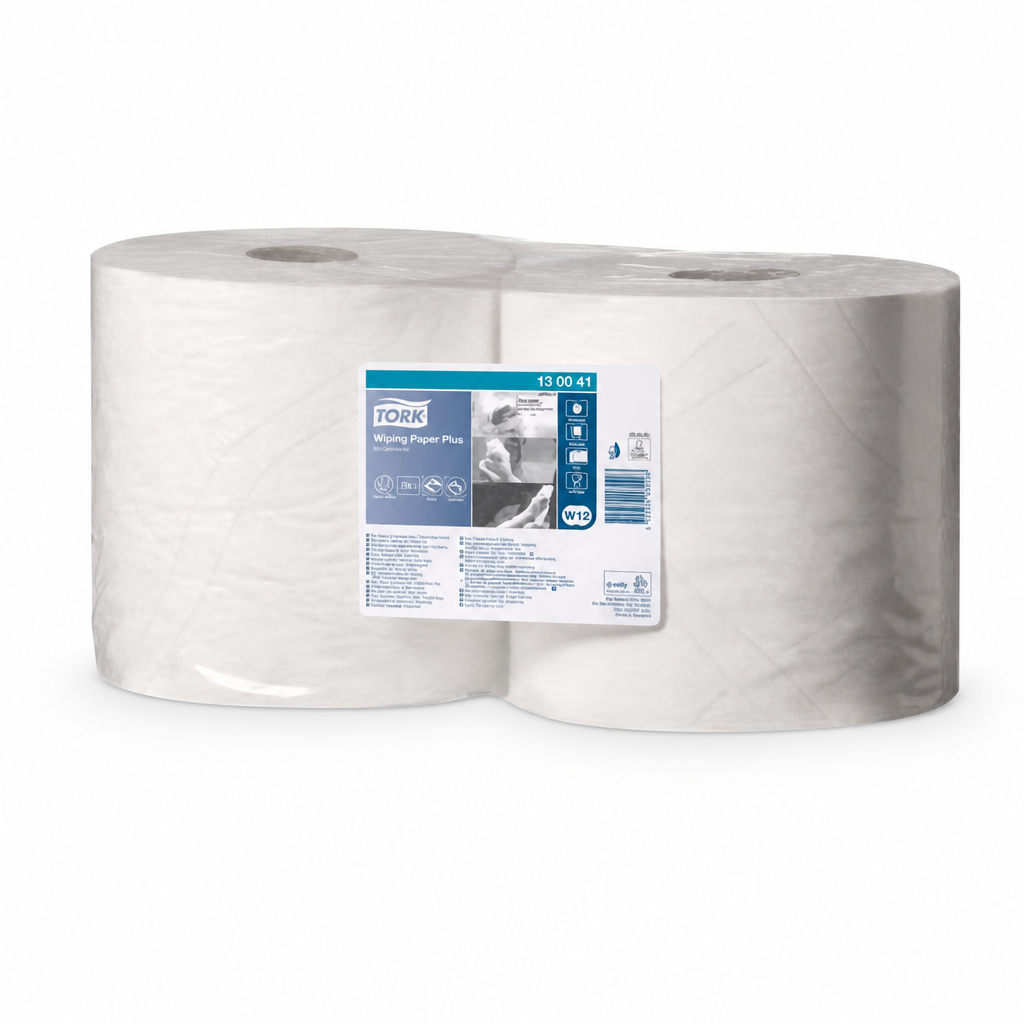 Industrial Wiping Paper Rolls - White or Blue