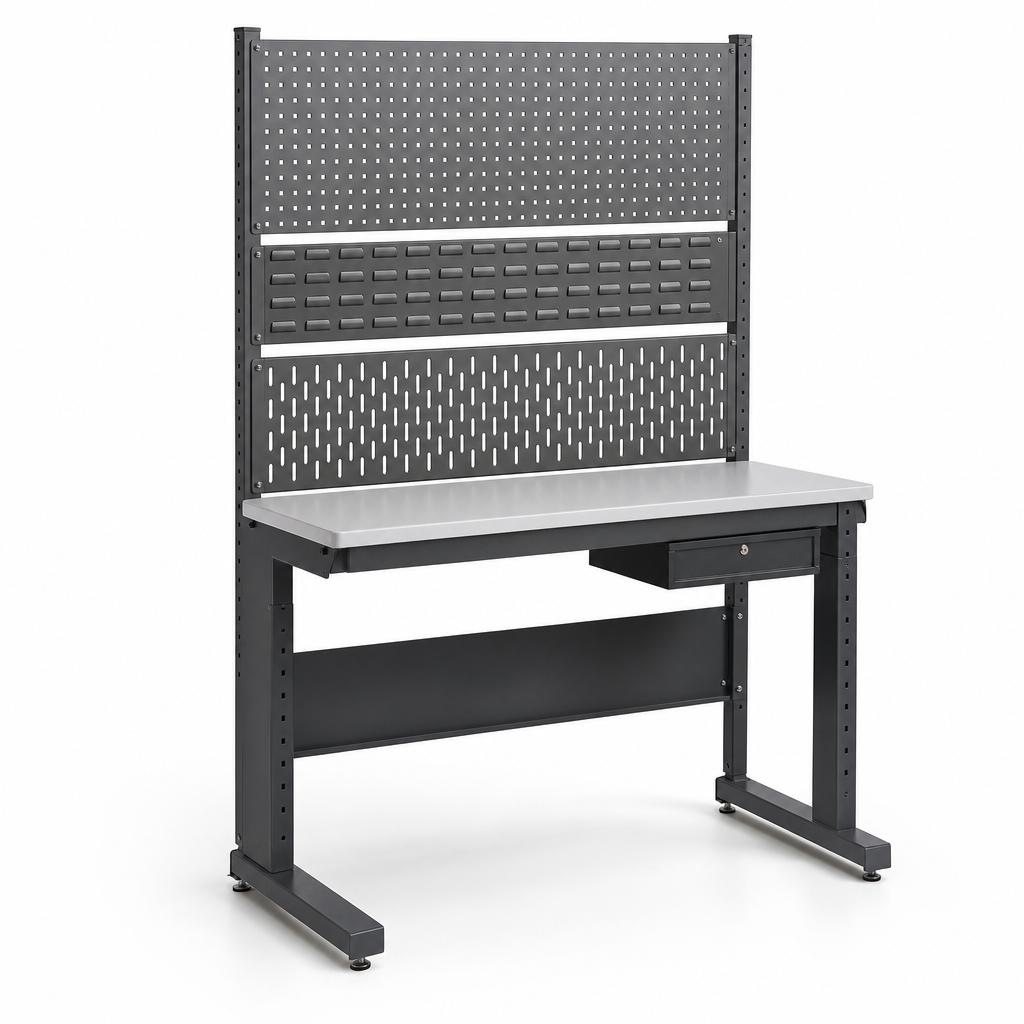 Industrial Workstation Lectern with Back Panel Options 2000x525x550mm