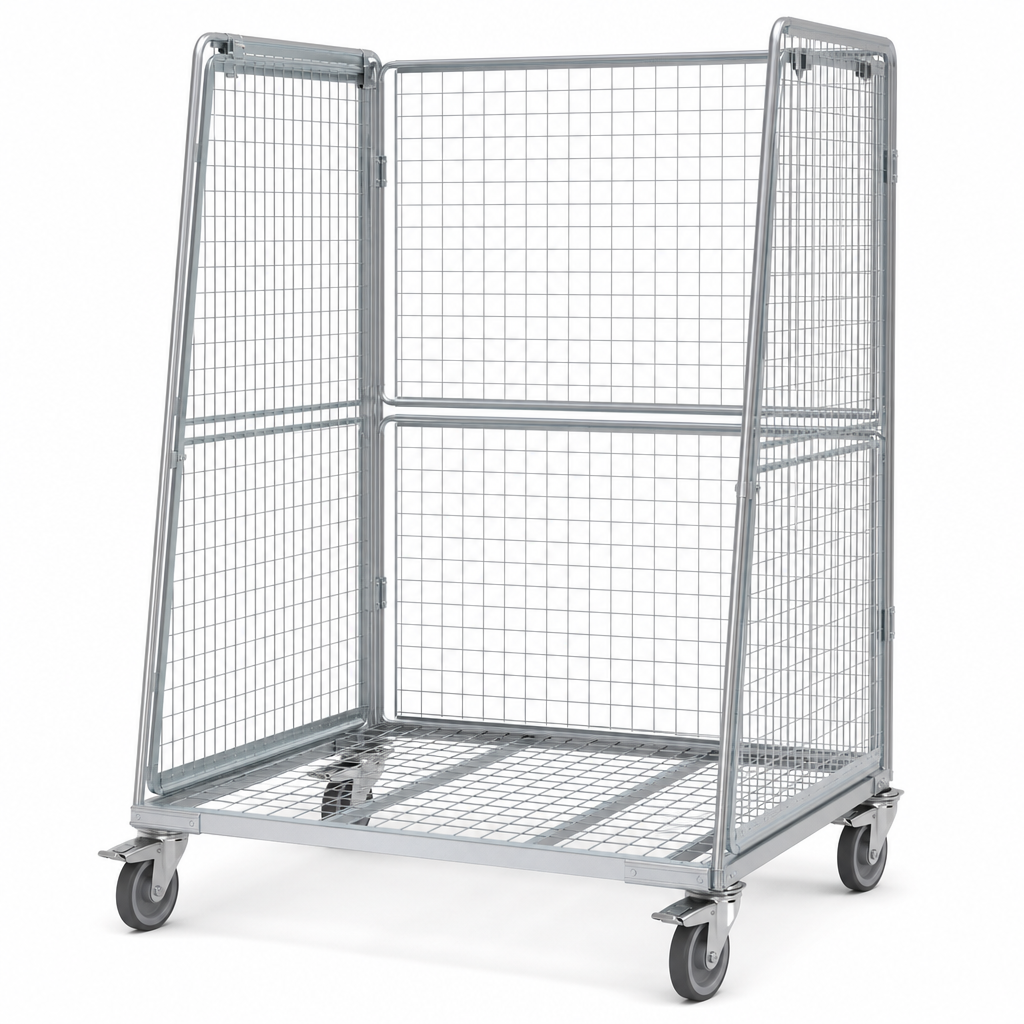 Jumbo A-Frame Roll Pallet with Four Mesh Sides