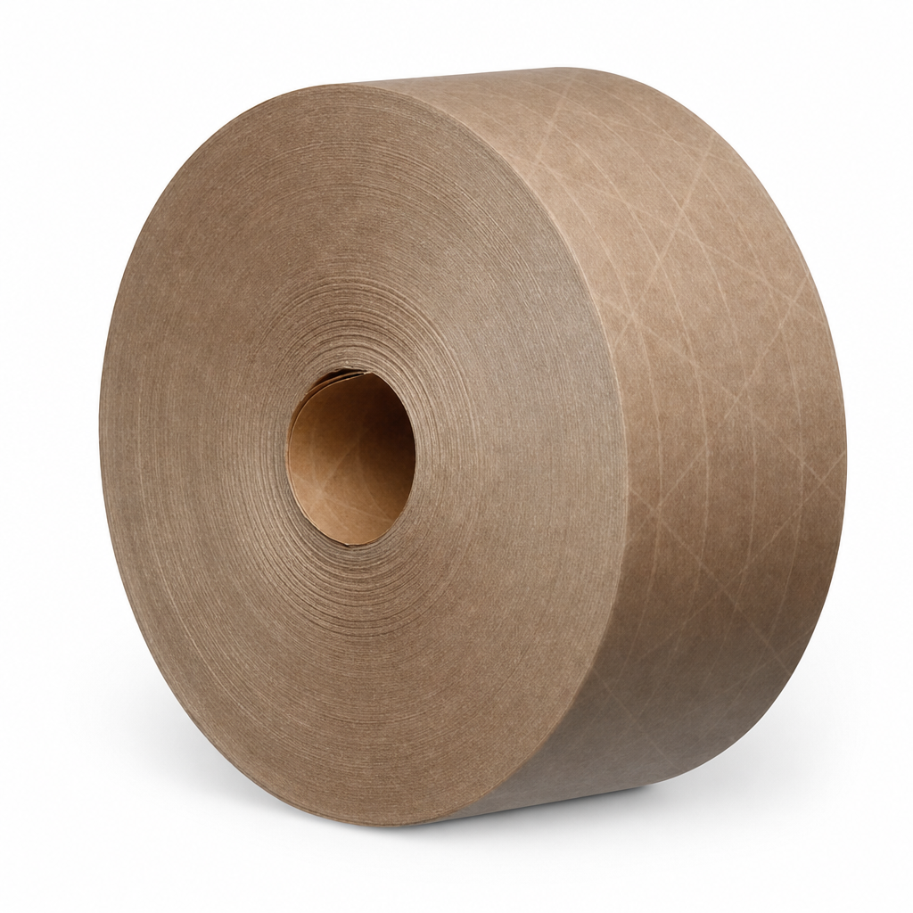 Kraft Reinforced Water-Activated Brown Packing Tape Rolls