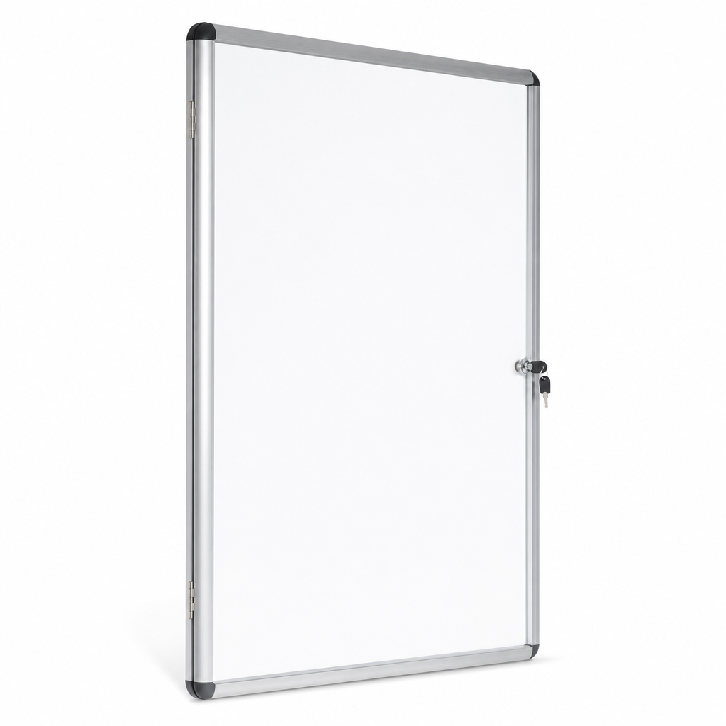 Lockable Glass Door Magnetic Notice Boards