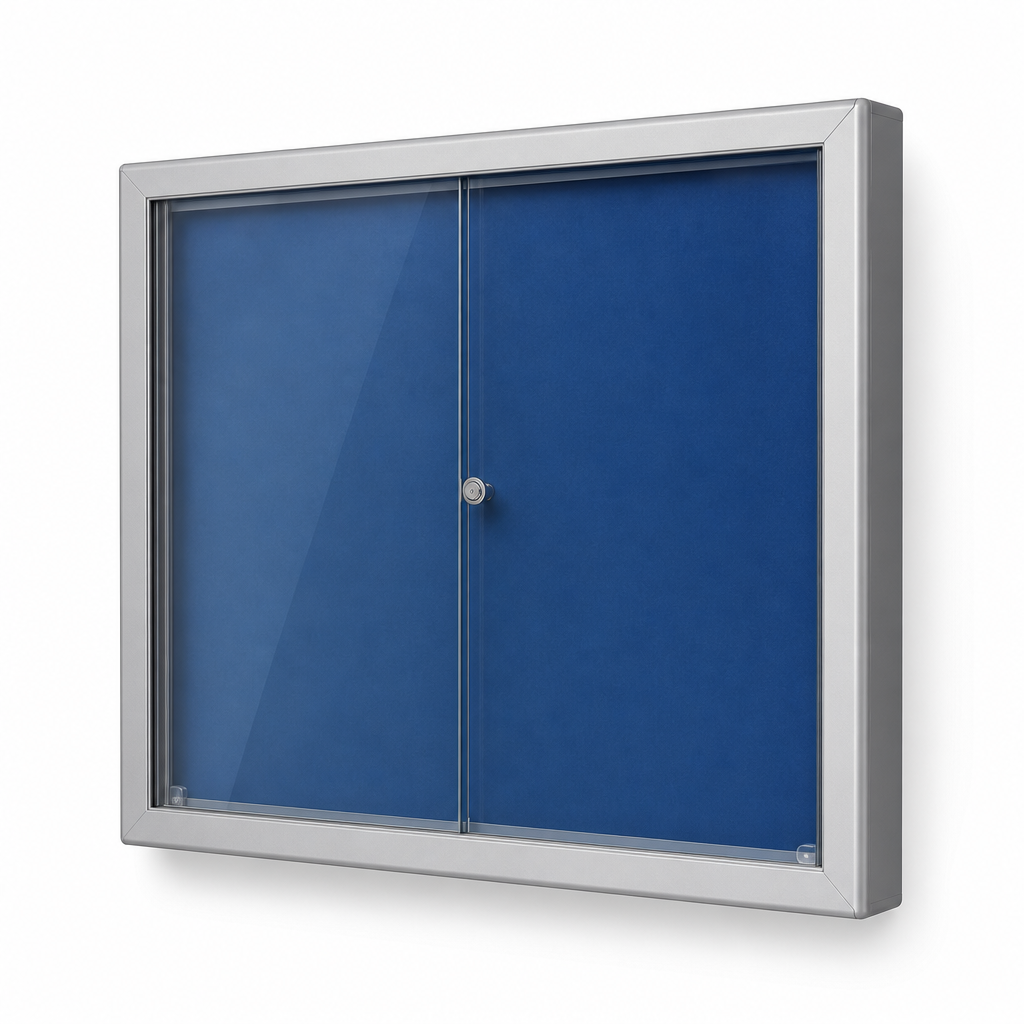 Lockable Glass Door Magnetic Notice Boards