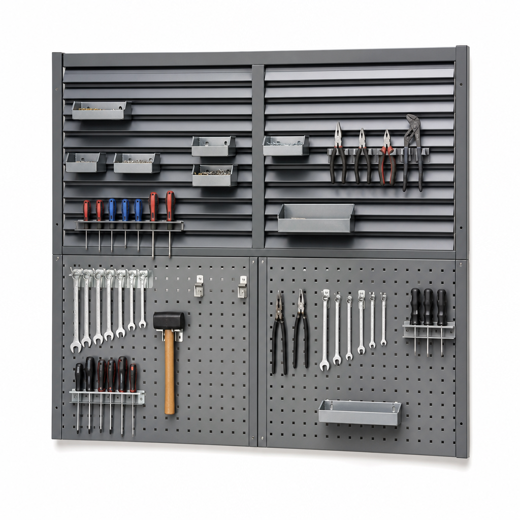 Louvre and Perforated Steel Tool Storage Panels