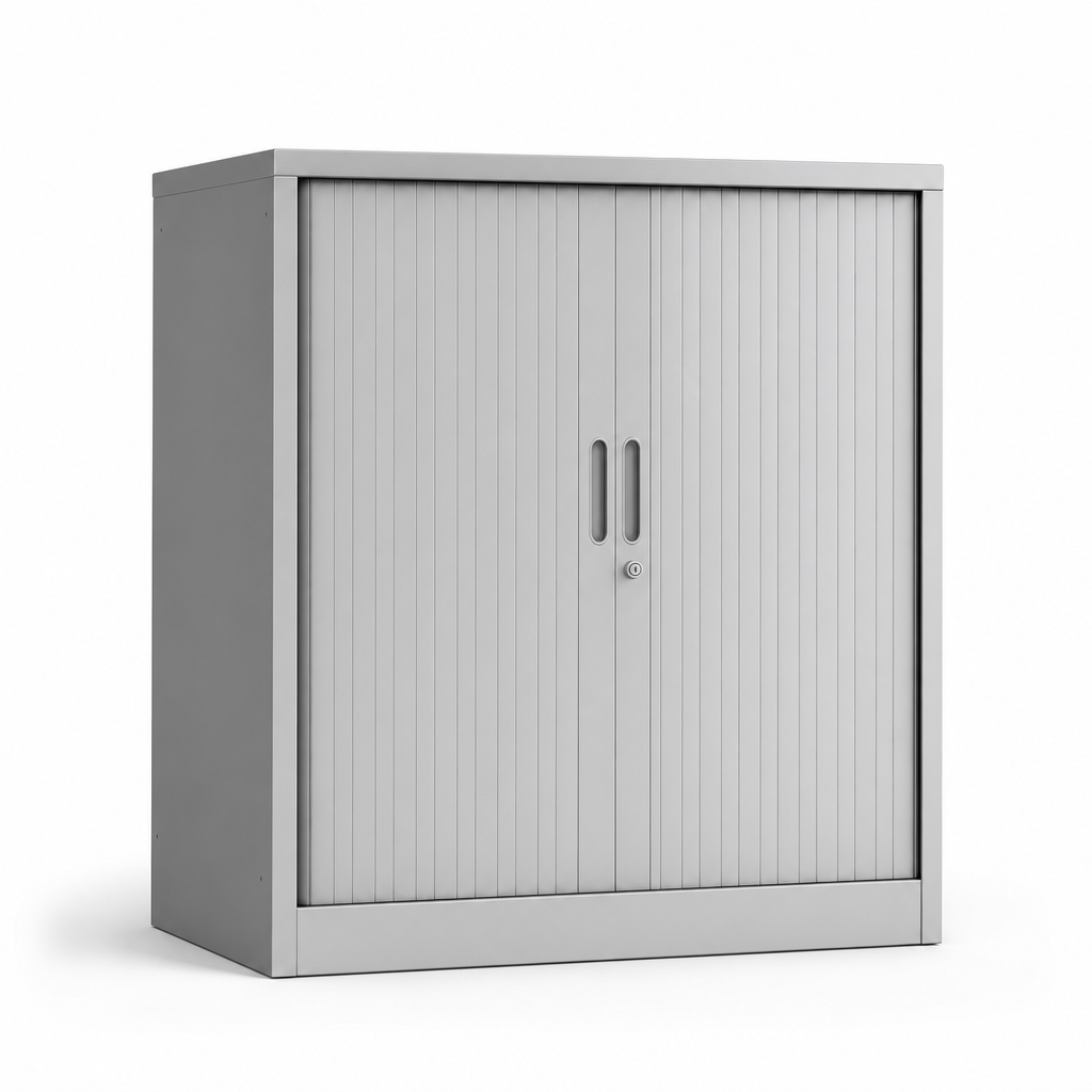Low Tambour Door Office Cupboard 1050mm High