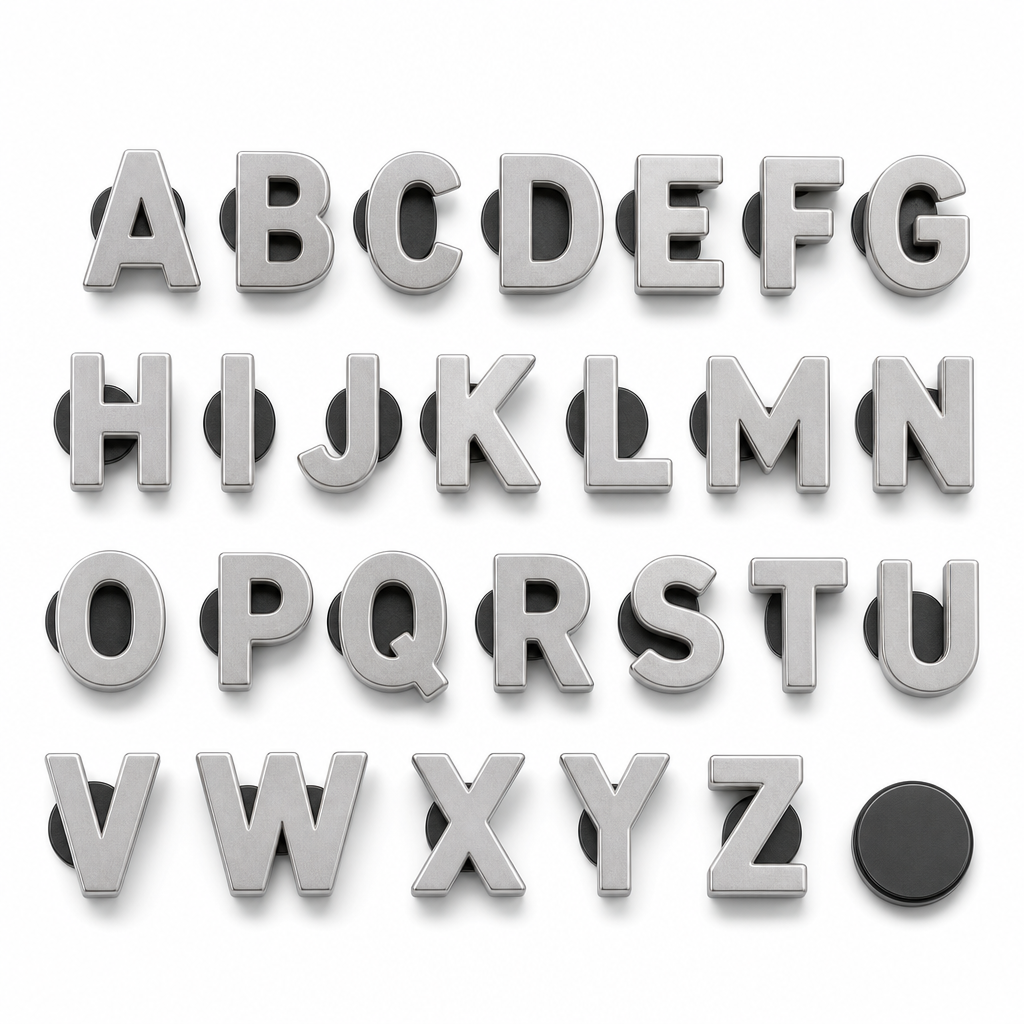 Magnetic Alphabet Letters for Shelving Identification